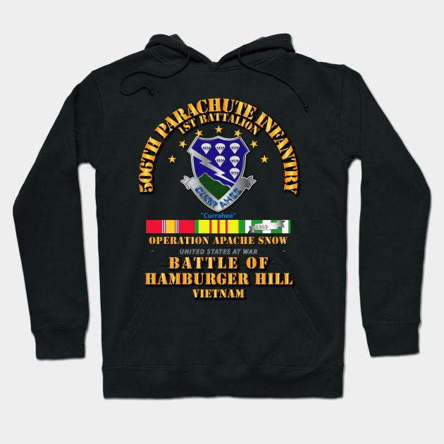 Hamburger Hill - 1st Bn 506th PIR w Svc Ribbons Hoodie by twix123844